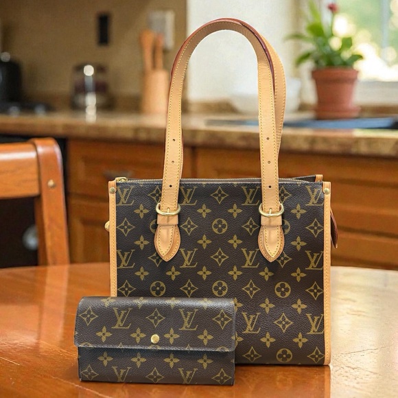 Louis Vuitton Handbags - Louis Vuitton PoppinCourt Haute Brown Monogram Shoulder Bag AND wallet